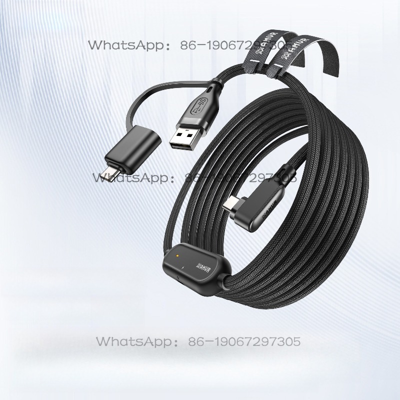 Fast Charging Cable - 2-in-1 USB 브레이디드 케이블, 배터리 수명