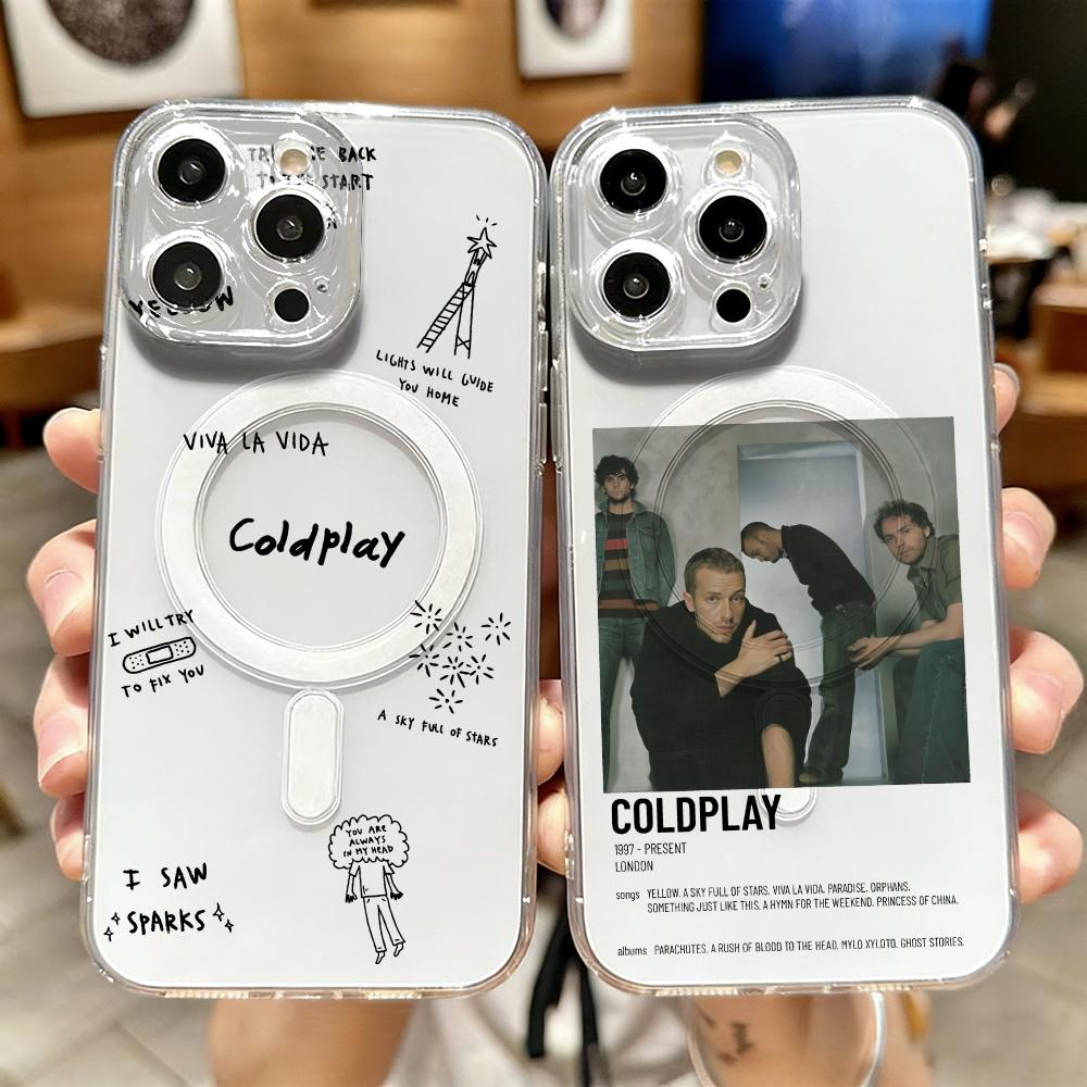 Phone Accessories Magnetic - C-Coldplay 래퍼 쿨 폰 케이스 아이폰