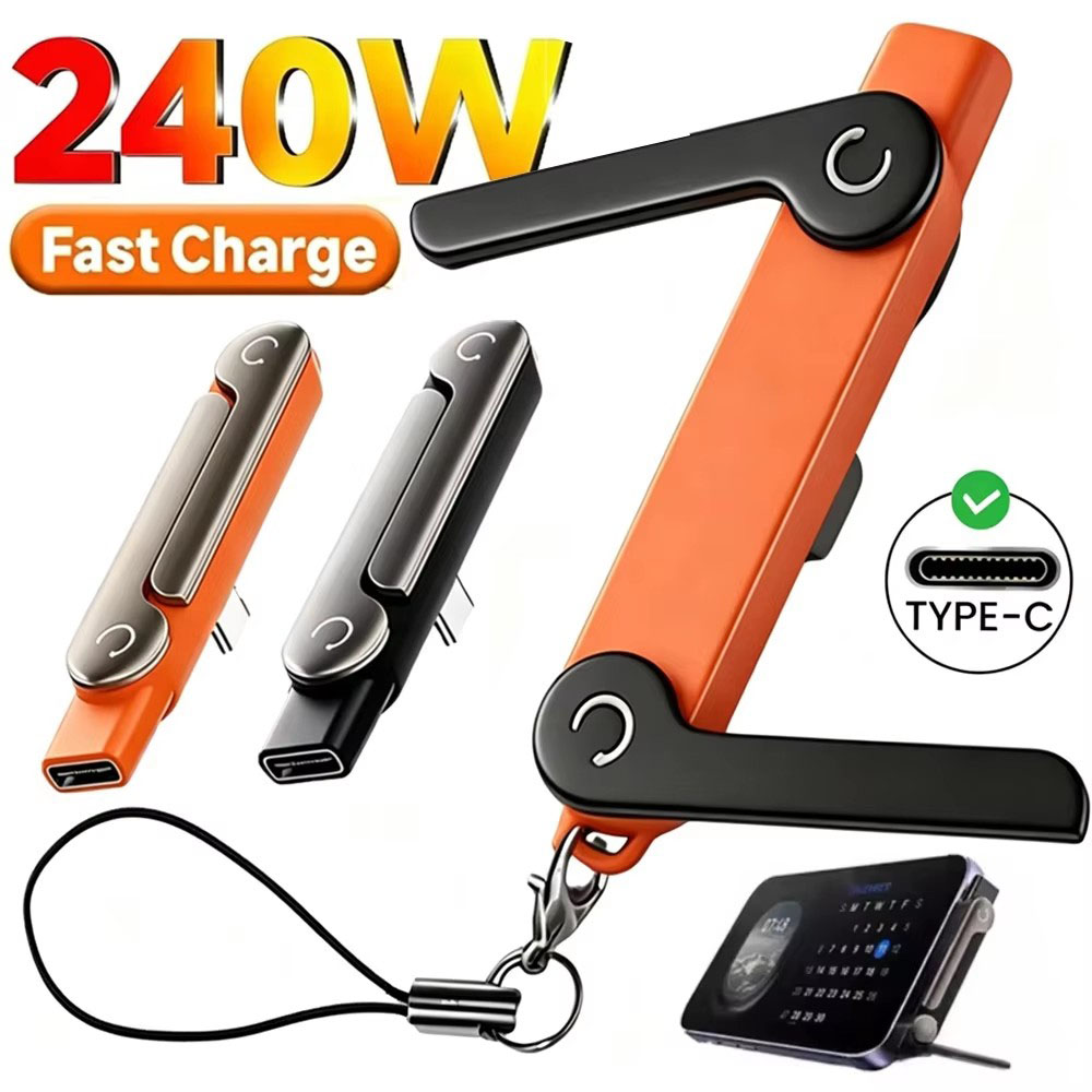 Fast Charging Cable - 1개 플랫형 C타입 휴대폰 충전 거치대