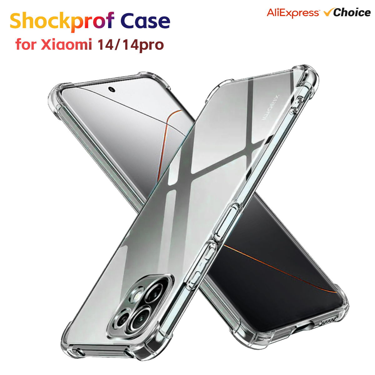 Phone Accessories Online Shop - 샤오미 14 프로용 투명 TPU 케이스,