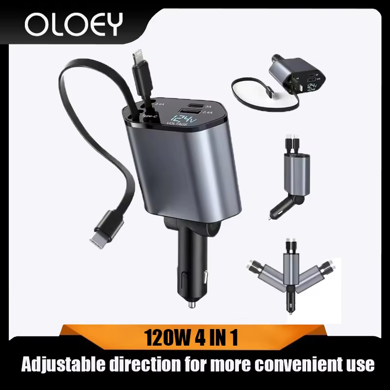 Fast Charging Cable - 차량용 개폐식 충전기 USB C 케이블,