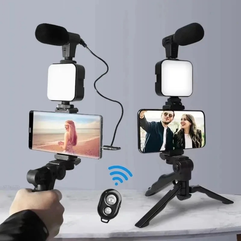 Youtube Phone Accessories - 삼각대가 있는 스마트폰 브이로그 키트, 휴대폰