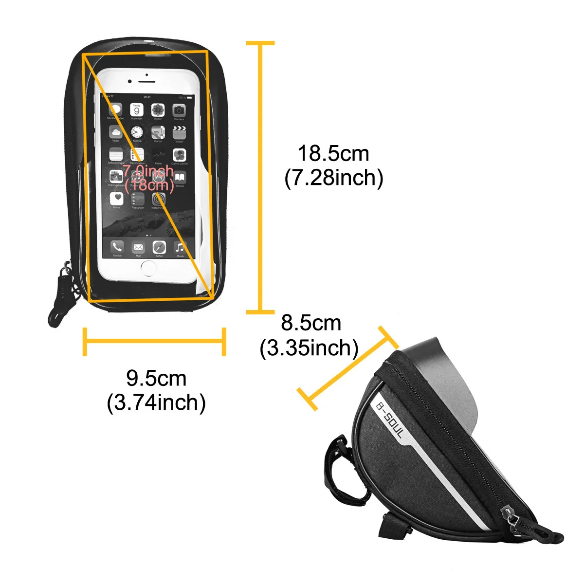 자전거 프레임 앞쪽 상단 튜브 자전거 가방 핸들바 휴대 - Youtube Phone Accessories 리뷰 및 가격