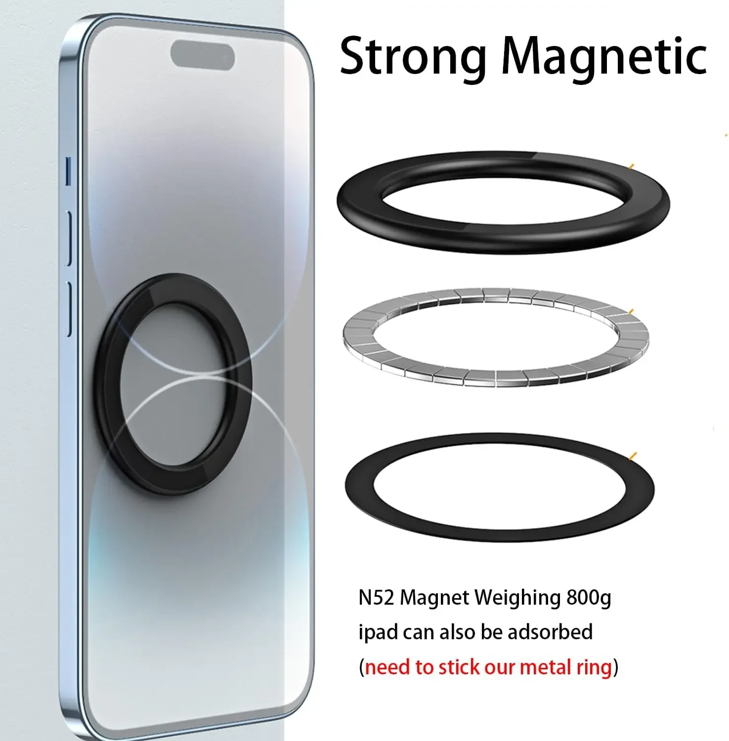 맥세이프 마그네틱 링 홀더 접착식 강력 자석 휴대폰 벽 - Phone Accessories Magnetic 리뷰 및 가격