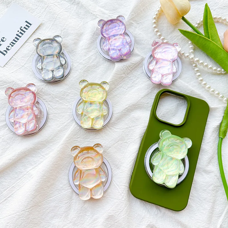 만화 귀여운 레이저 곰 자기 전화 그립 홀더 소켓 포켓 - Phone Accessories Vending Machine 리뷰 및 가격