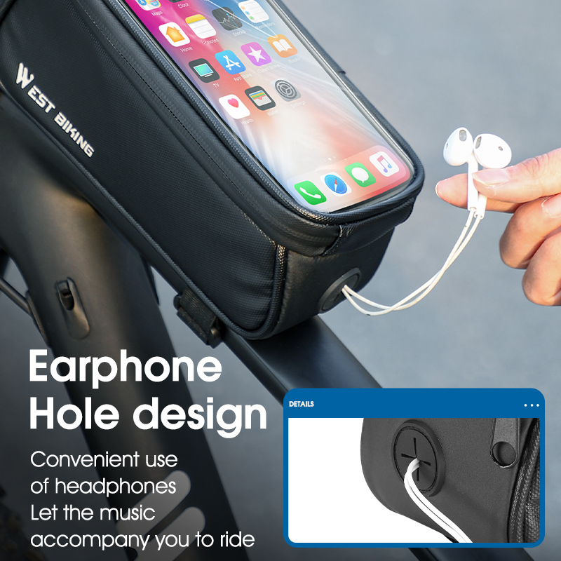 웨스트 바이킹 자전거 프레임 가방 터치스크린 자전거 탑 - Youtube Phone Accessories 리뷰 및 가격