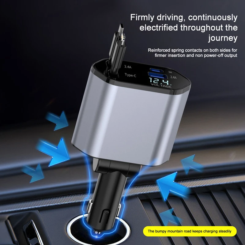 차량용 개폐식 충전기 USB C 케이블, 아이폰, 화웨 - Fast Charging Cable 리뷰 및 가격