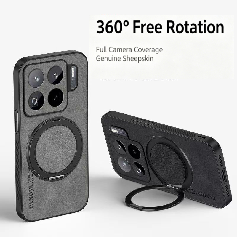 양가죽 PU 가죽 마그네틱 폰 케이스 360도 회전 가 - Phone Accessories Ring Holder 리뷰 및 가격