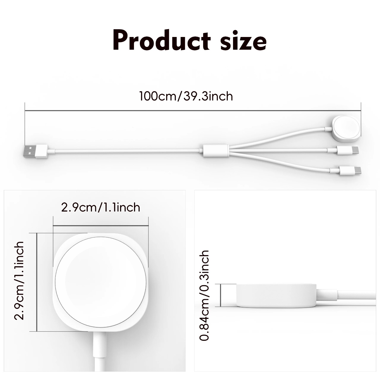 3 in 1 마그네틱 시계 충전기 폰 충전 케이블 (아 - Fast Charging Cable 리뷰 및 가격