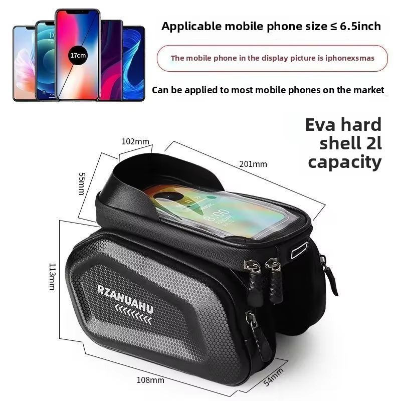 자전거 가방 자전거 상단 프레임 가방 터치스크린 폰 홀 - Youtube Phone Accessories 리뷰 및 가격