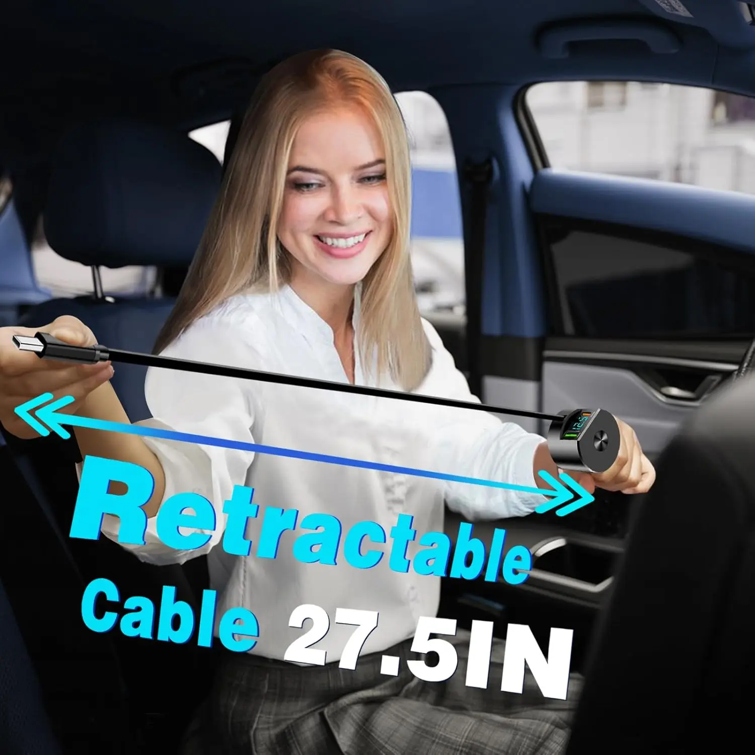업그레이드된 리트랙터블 차량용 충전기 3 in 1, 6 - Fast Charging Cable 리뷰 및 가격