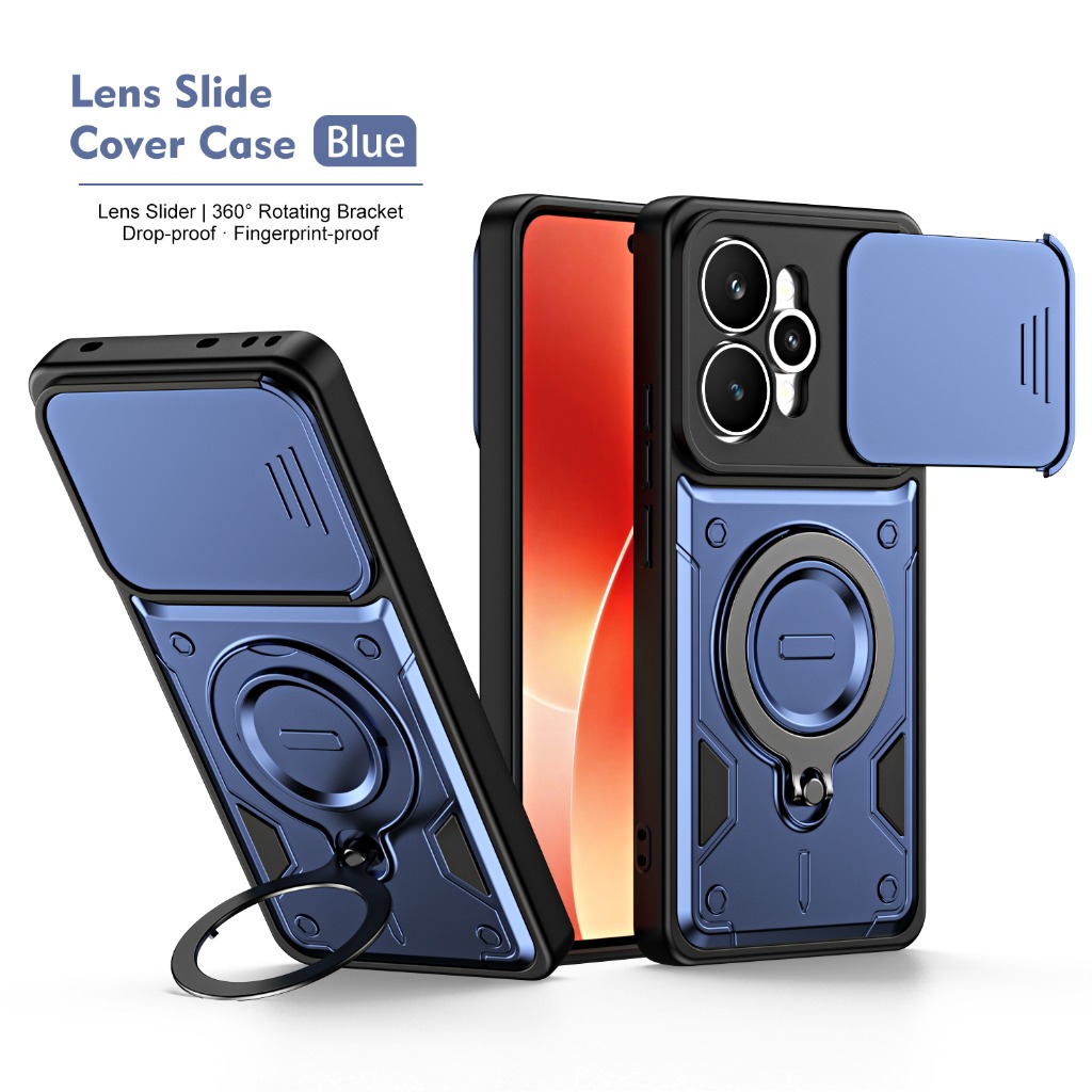 슬라이드 카메라 커버가 있는 360도 보호 아머 충격  - Phone Accessories Ring Holder 리뷰 및 가격