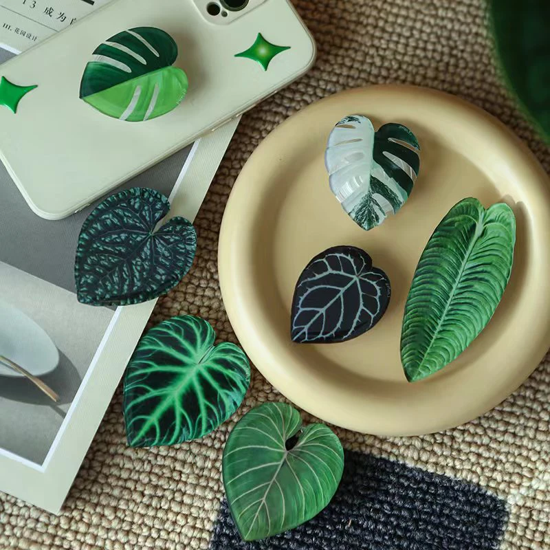 광택 시뮬레이션 잎 전화 홀더 그립 손가락 반지 지원  - Phone Accessories Vending Machine 리뷰 및 가격